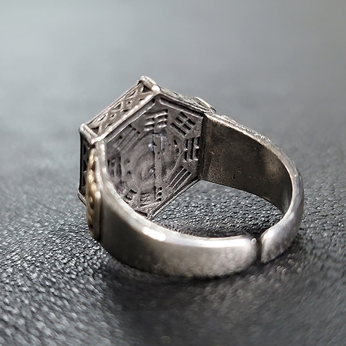 Arcanis 실버 남자 엔틱 빈티지 명품 태양 명예 수호 반지 상품이미지5