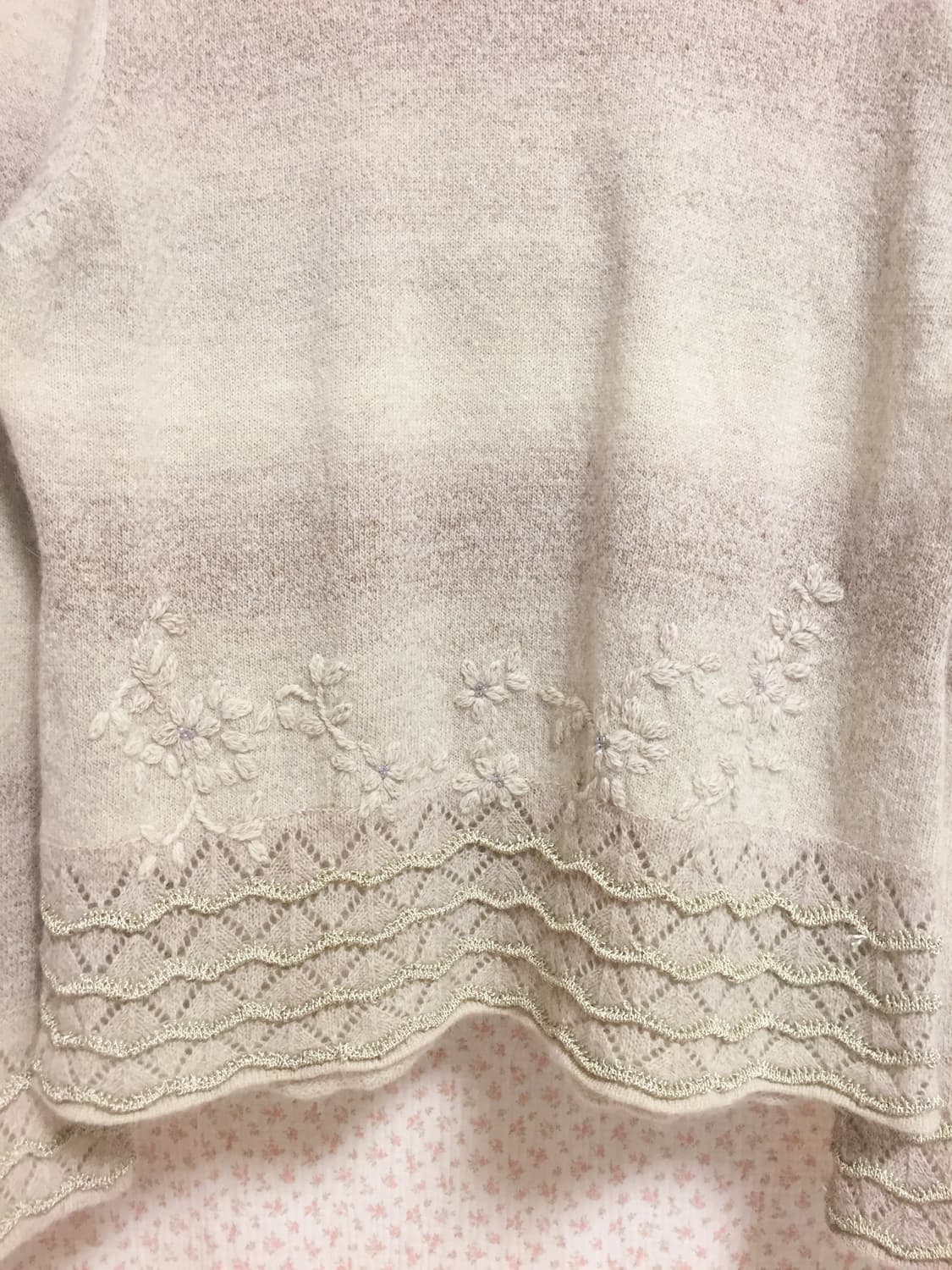 빈티지 목폴라 비즈 니트 상품이미지3