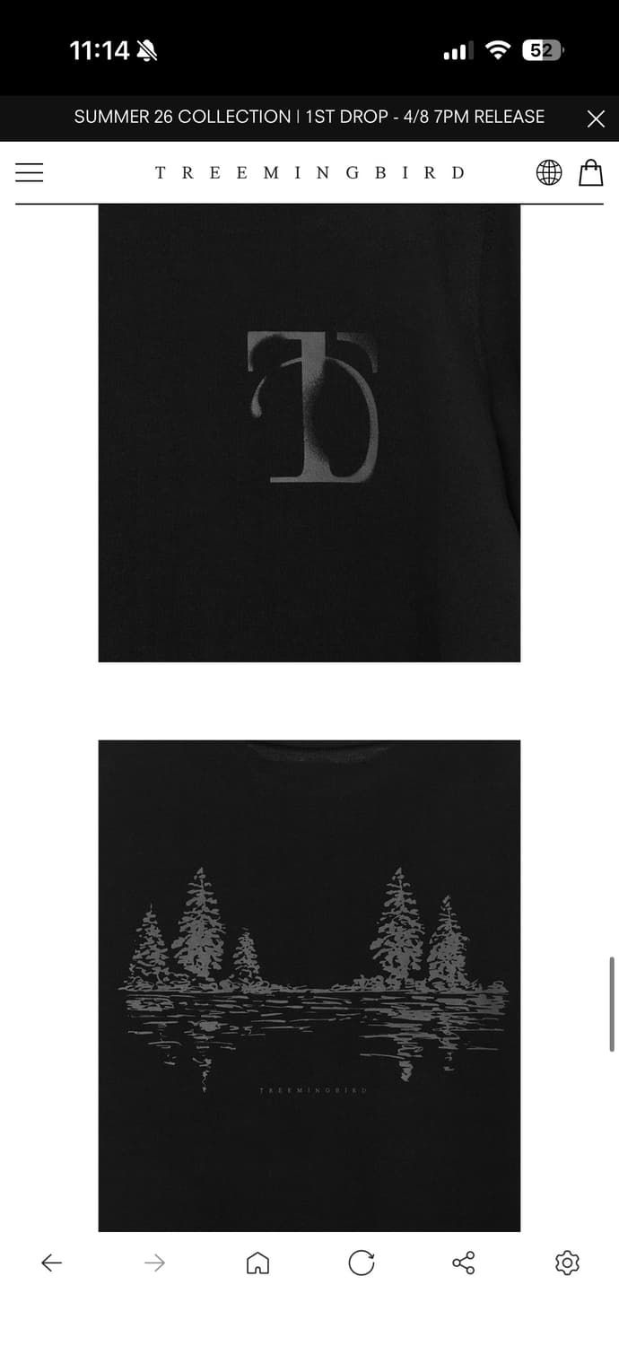 트리밍버드 티셔츠 Reflection Graphic Crop 상품이미지4