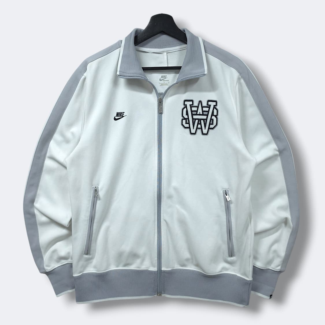 [L] 나이키 화이트&실버 사이드라인 NSW 집업 져지 상품이미지1