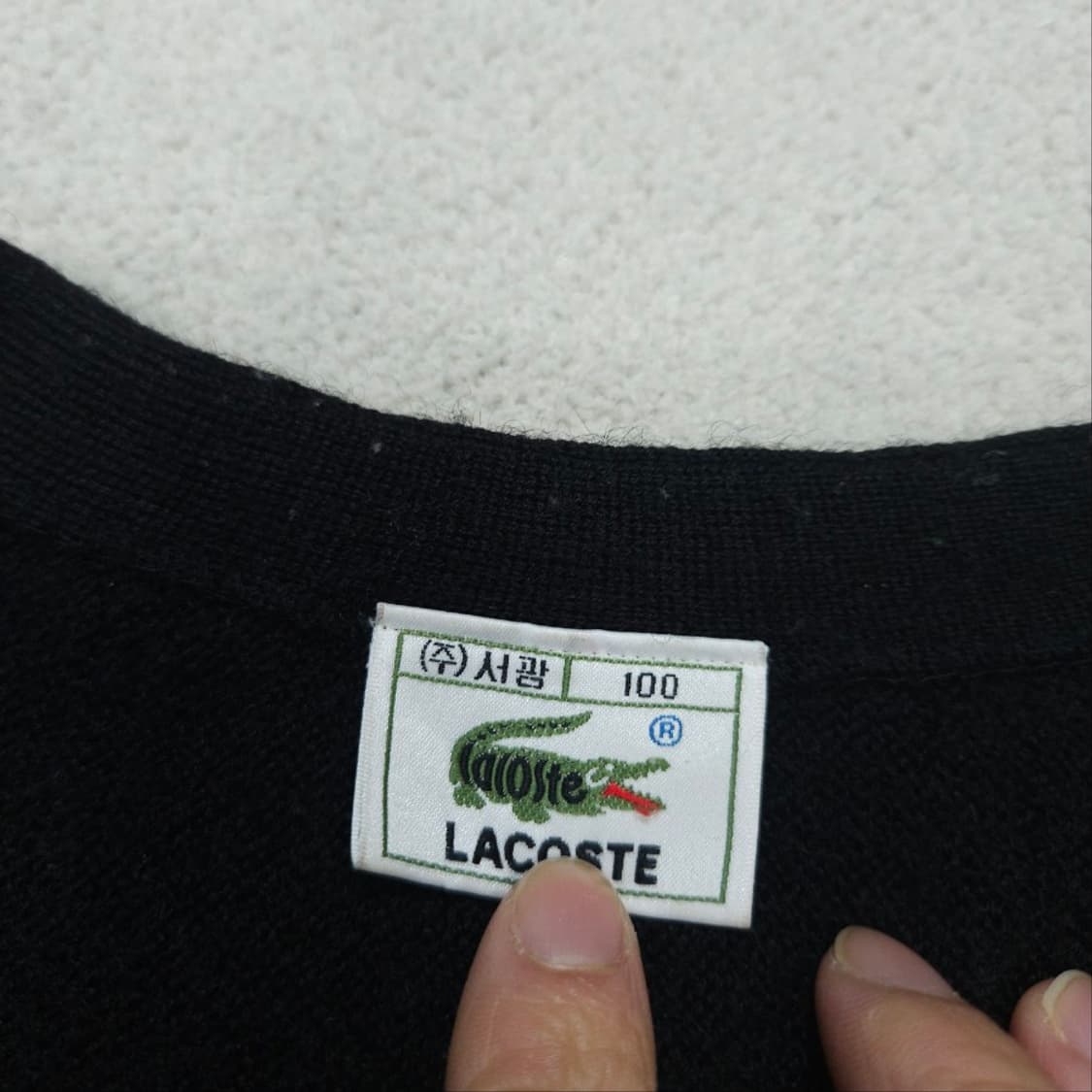 라코스테 울 가디건 100 블랙 상품이미지6