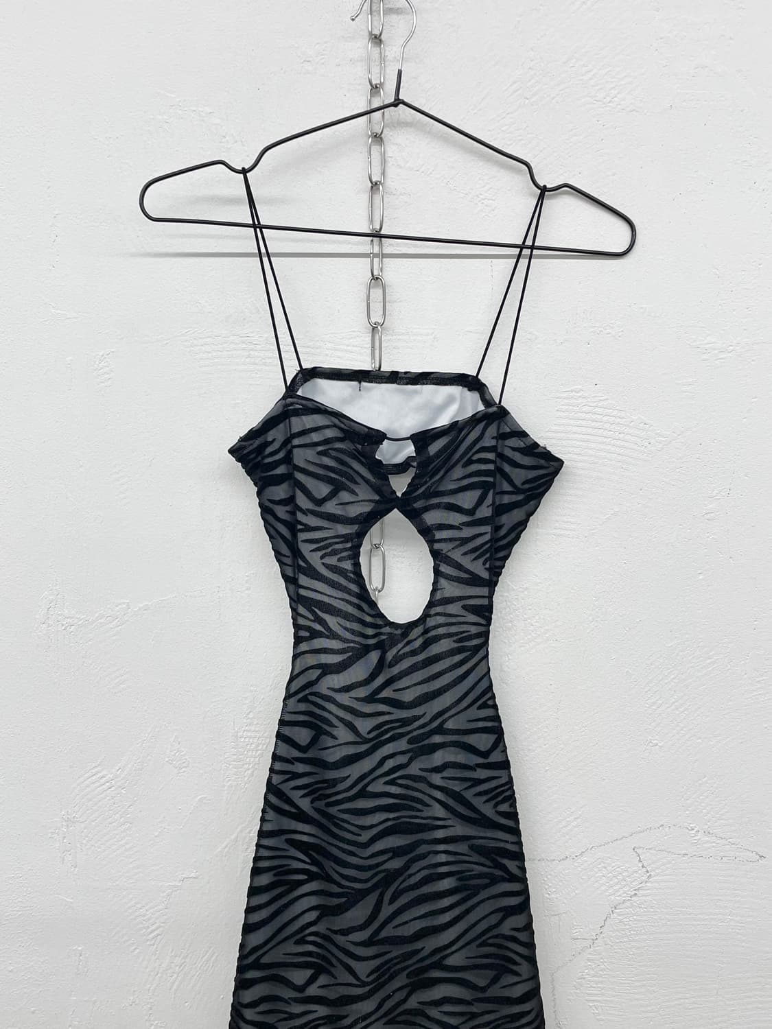 펑크 지브라 트임 원피스 상품이미지5