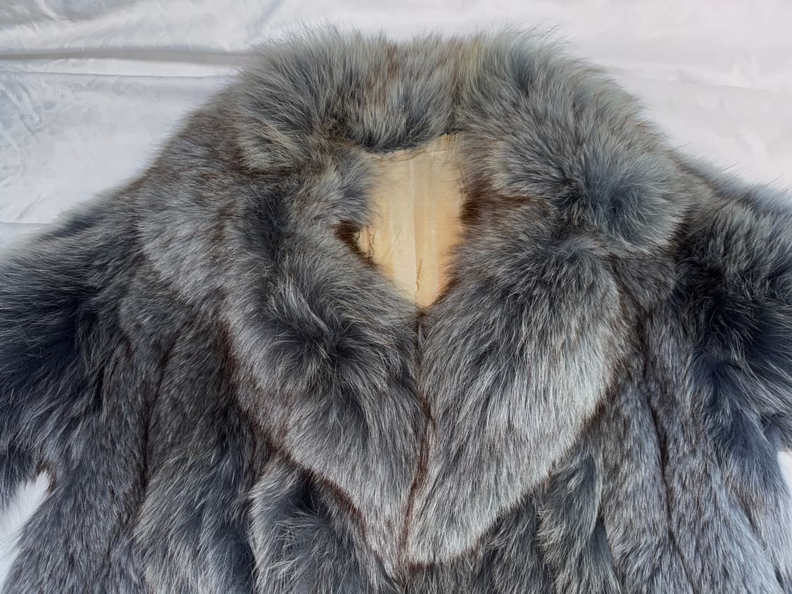 그레이 차콜 믹스 퍼 빈티지 퍼자켓 상품이미지3