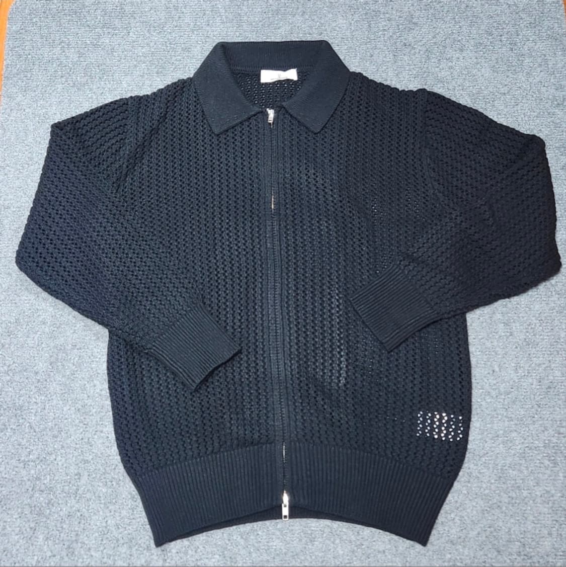 [2] 르마드 스카시 카라 니트 집업 블랙 상품이미지1