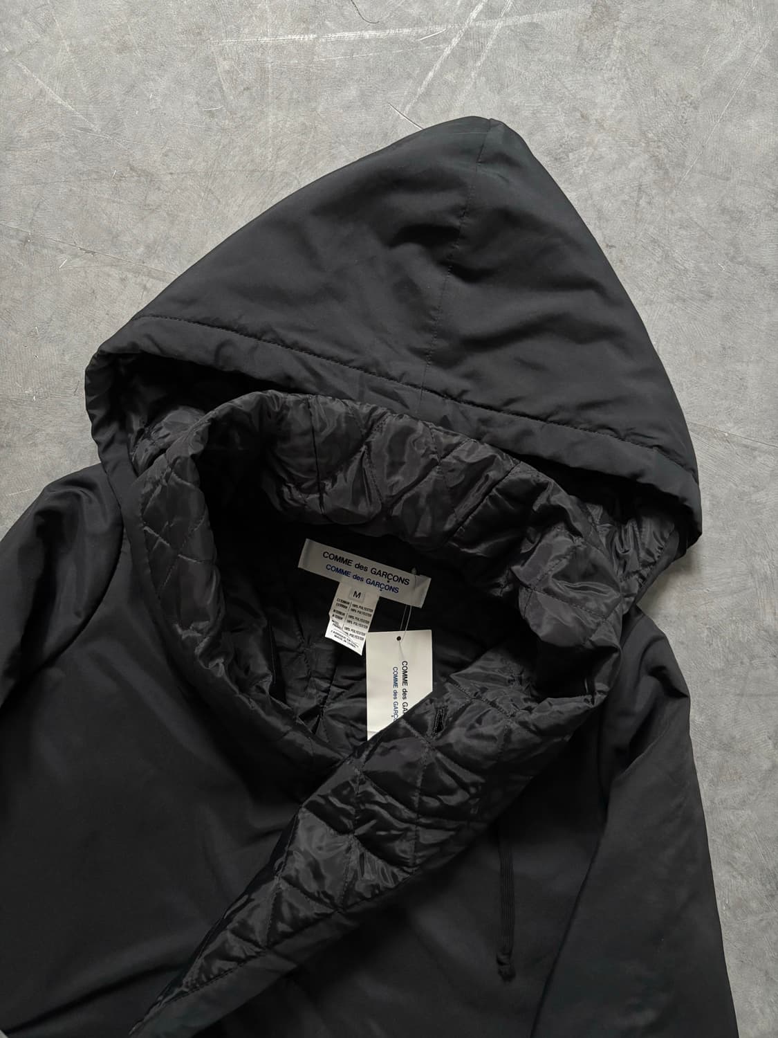  [새상품] Comme des Garcons  꼼데가르송 블랙 판초 언발 상품이미지5