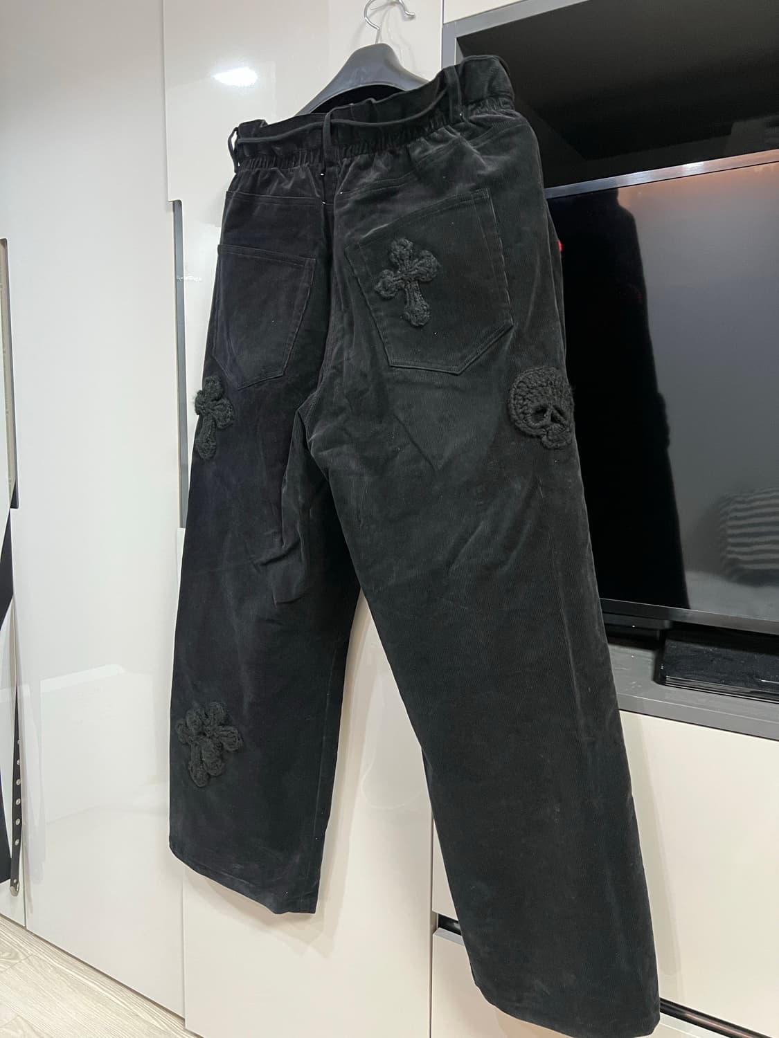 Yarn 코듀로이 팬츠 블랙 1사이즈_크롬하츠 오마주 상품이미지4