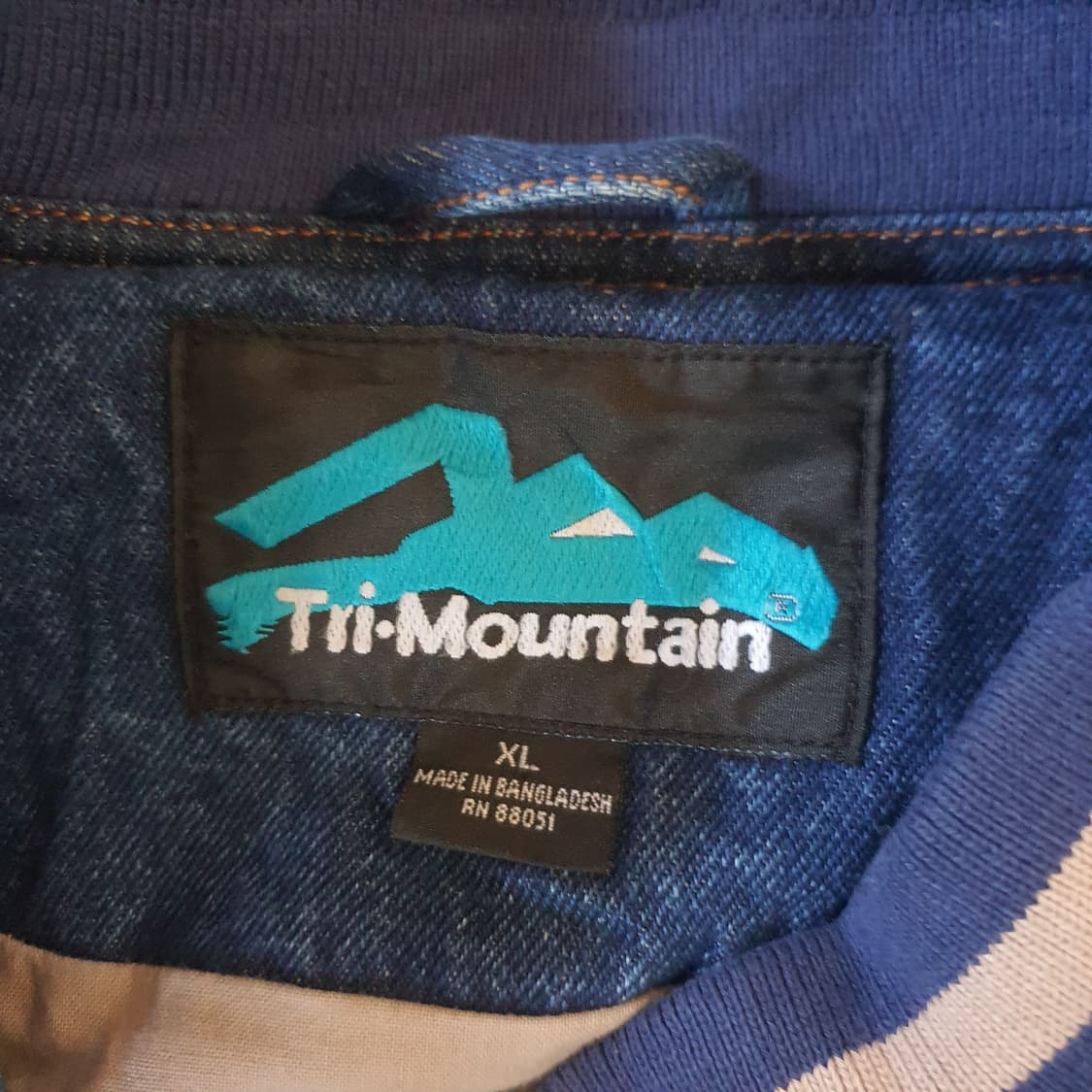 90s Tri Moountain 데님 바시티 자켓 no.42 상품이미지4
