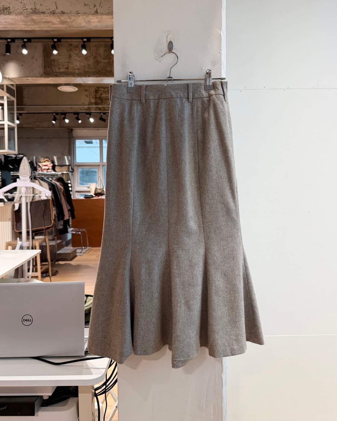 폴로 랄프로렌 그레이 플레어 미디스커트 상품이미지5