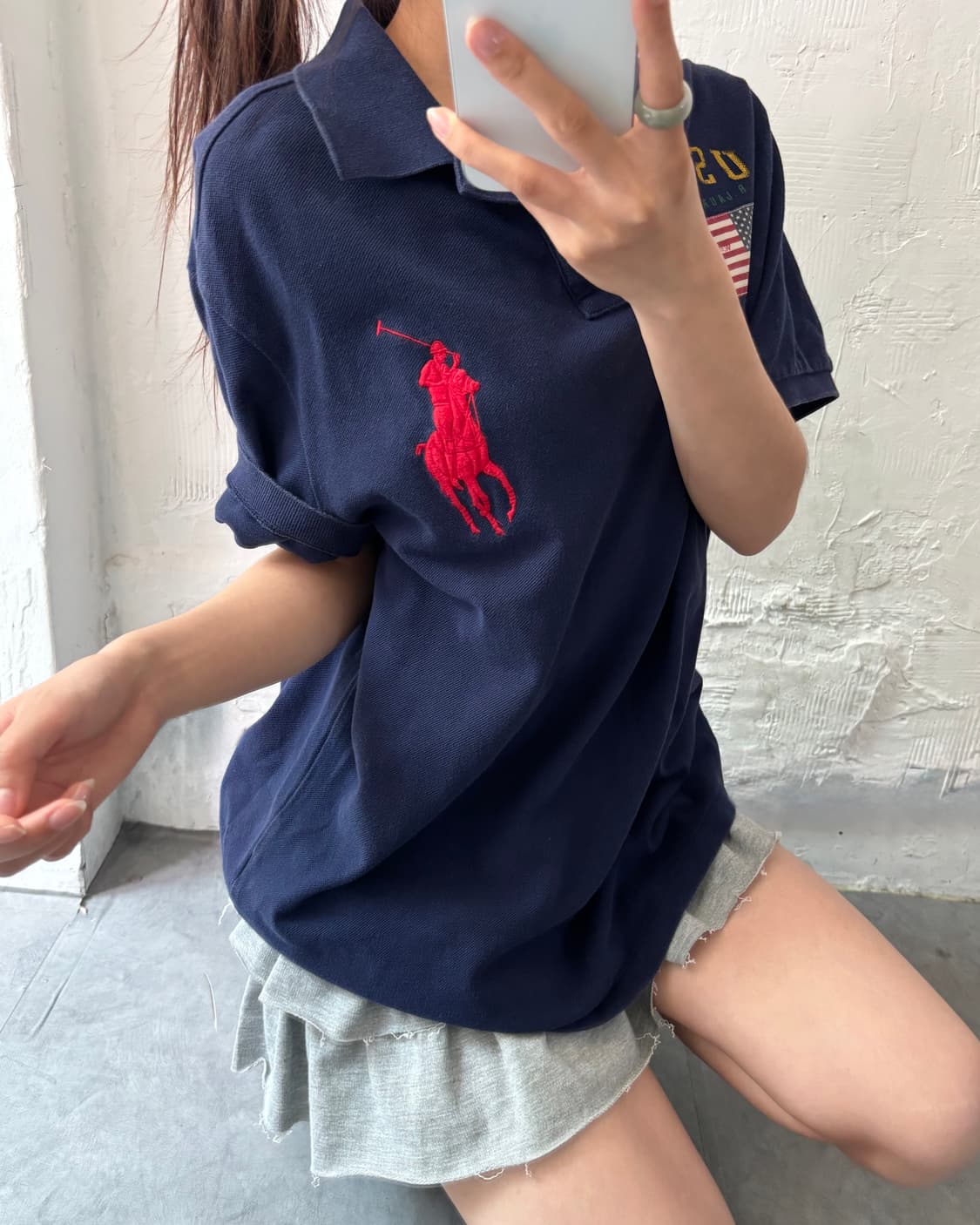 Polo 폴로 랄프로렌 신형 네이비 성조기 빅포니 PK 카라티셔츠 상품이미지8