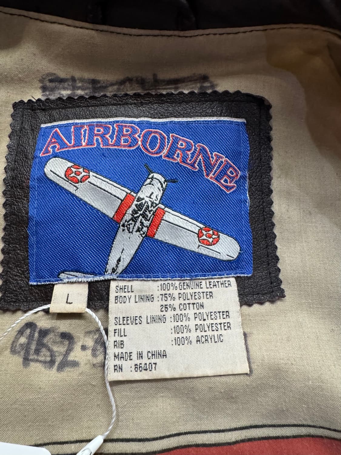 90s 에어본 A2 레더 플라이트 자켓 상품이미지9