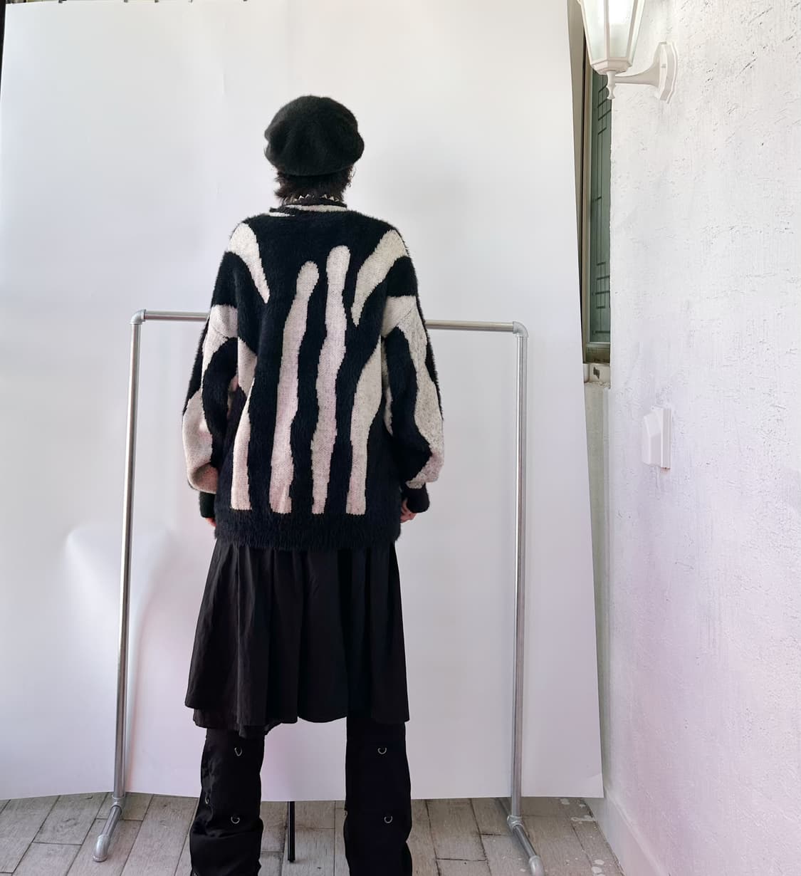 pattern point hairy over-fit knit 상품이미지5