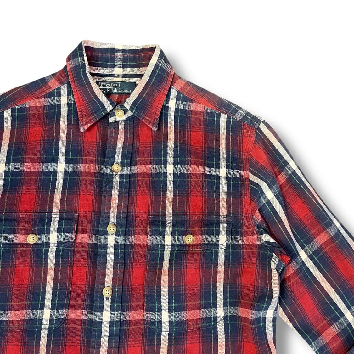 폴로 랄프로렌 배색체크 투포켓 긴팔 셔츠 S 상품이미지3