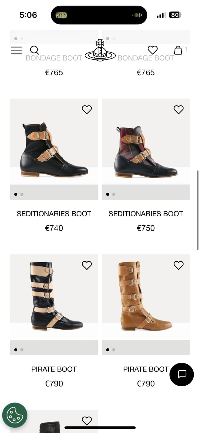 비비안 웨스트우드 파이렛 부츠 pirate 파일럿 상품이미지7