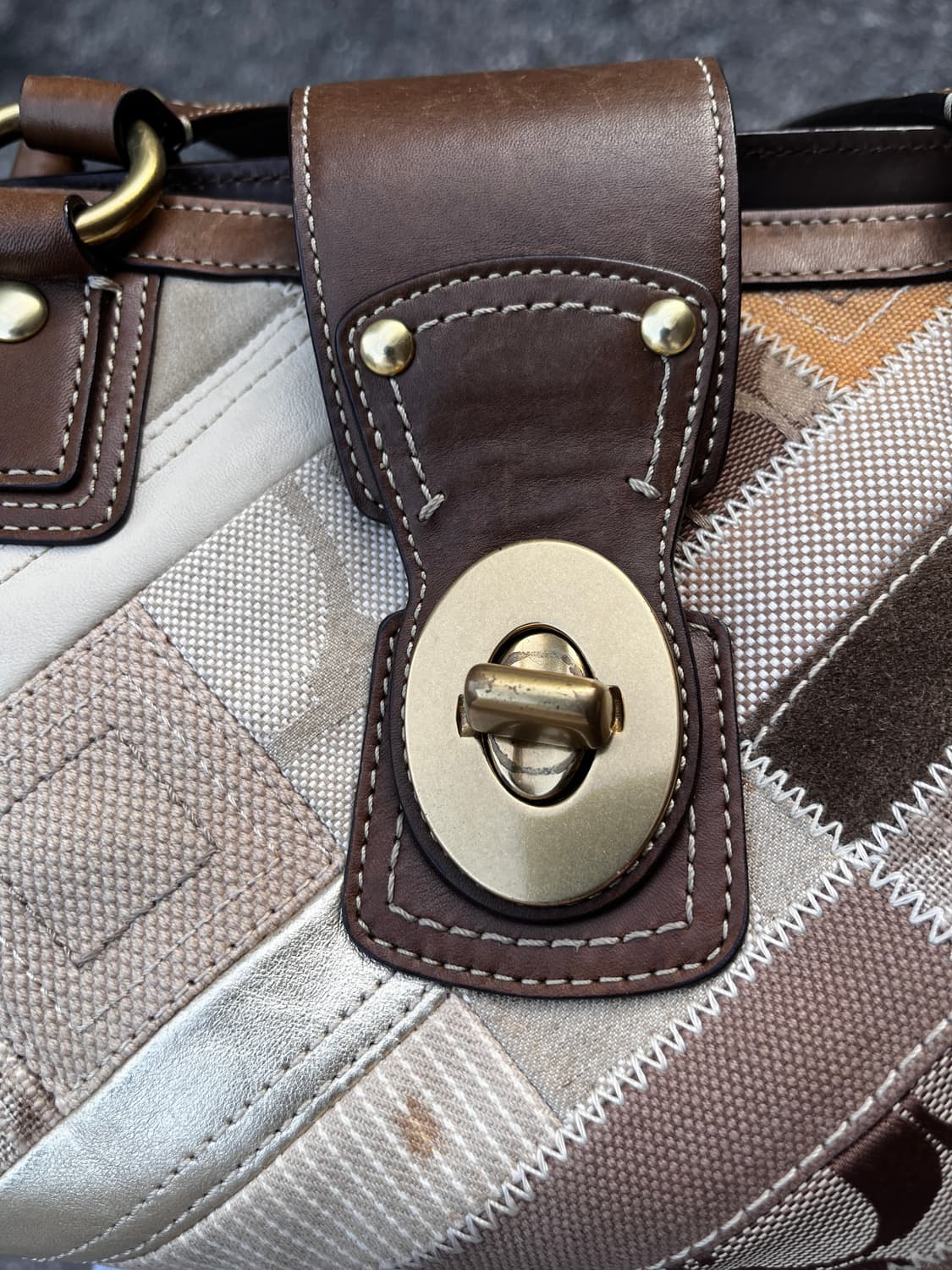 빈티지 코치 패치워크 숄더백 상품이미지8