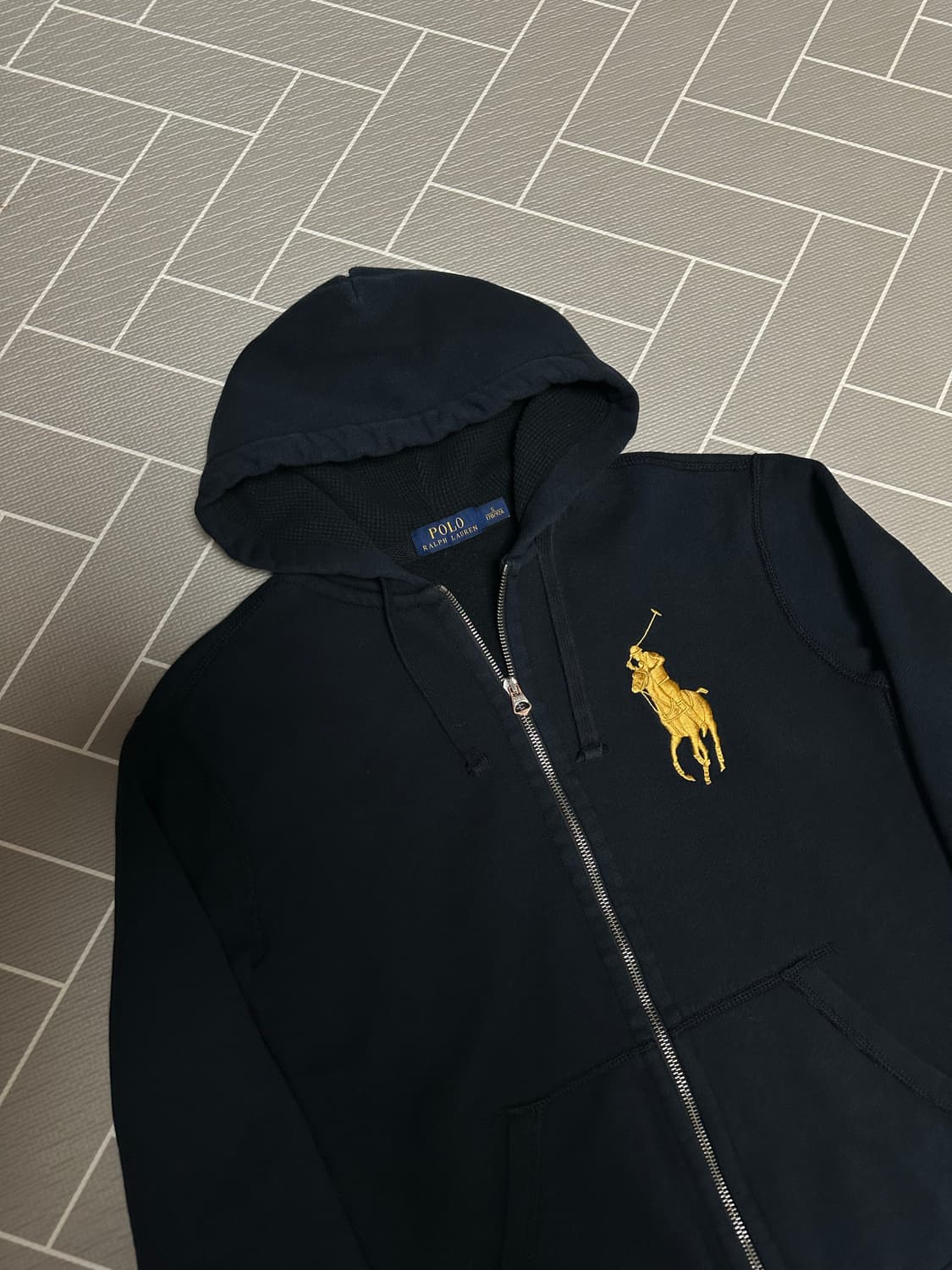 폴로 빅포니 후드집업 블랙 상품이미지2