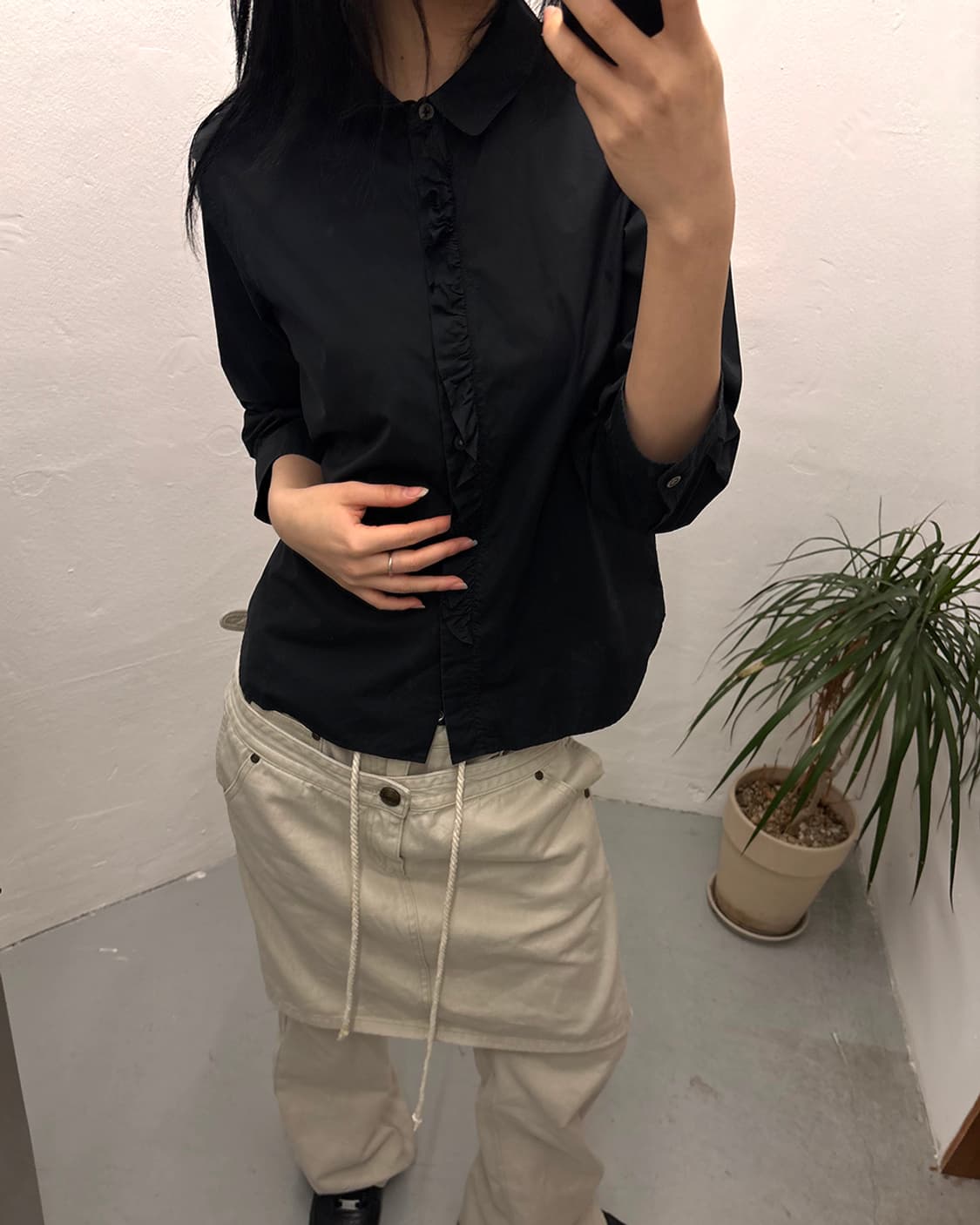 마가렛호웰 MARGARET HOWELL Ruffle Blouse 상품이미지5