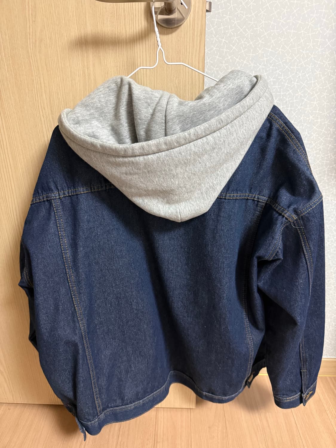 남성 후드 탈부착 오버핏 데님 청자켓 상품이미지2