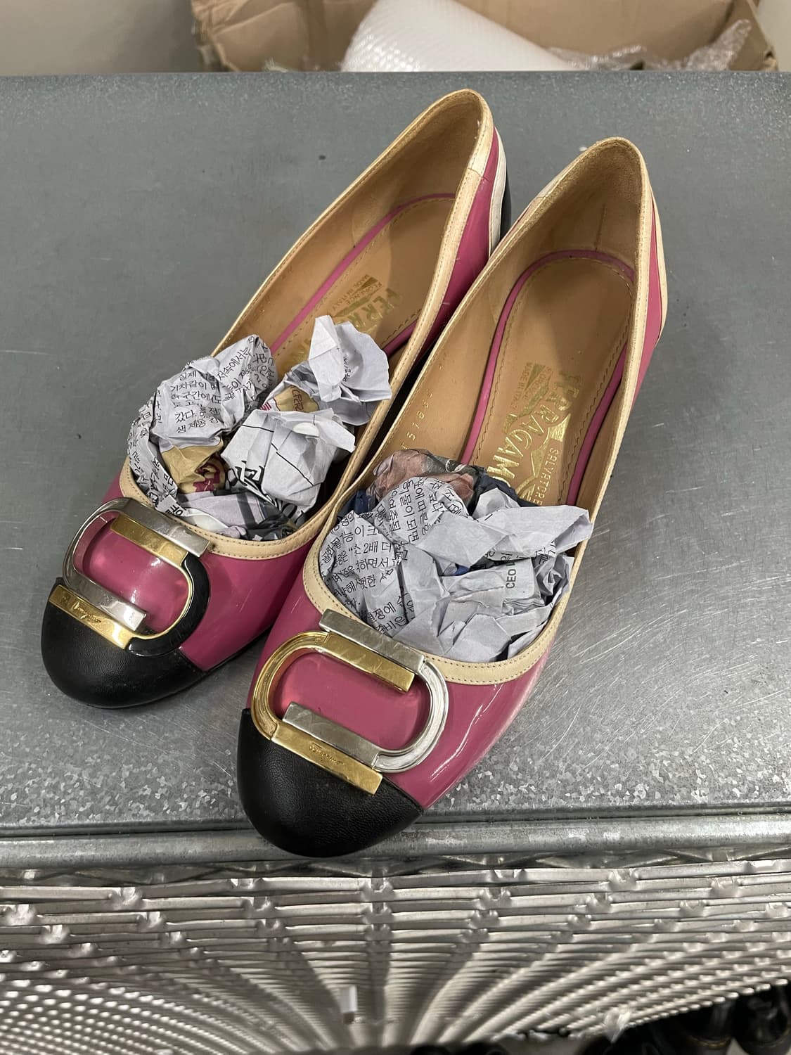 페레가모 레더 힐6.5 상품이미지2