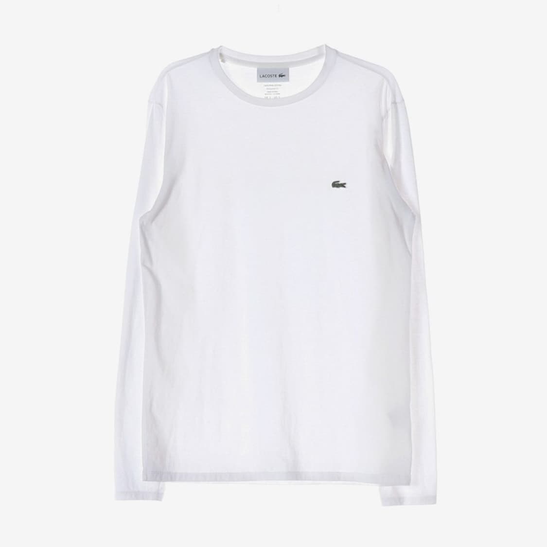 라코스테 피마코튼 롱슬리브 티셔츠 화이트 S 상품이미지1
