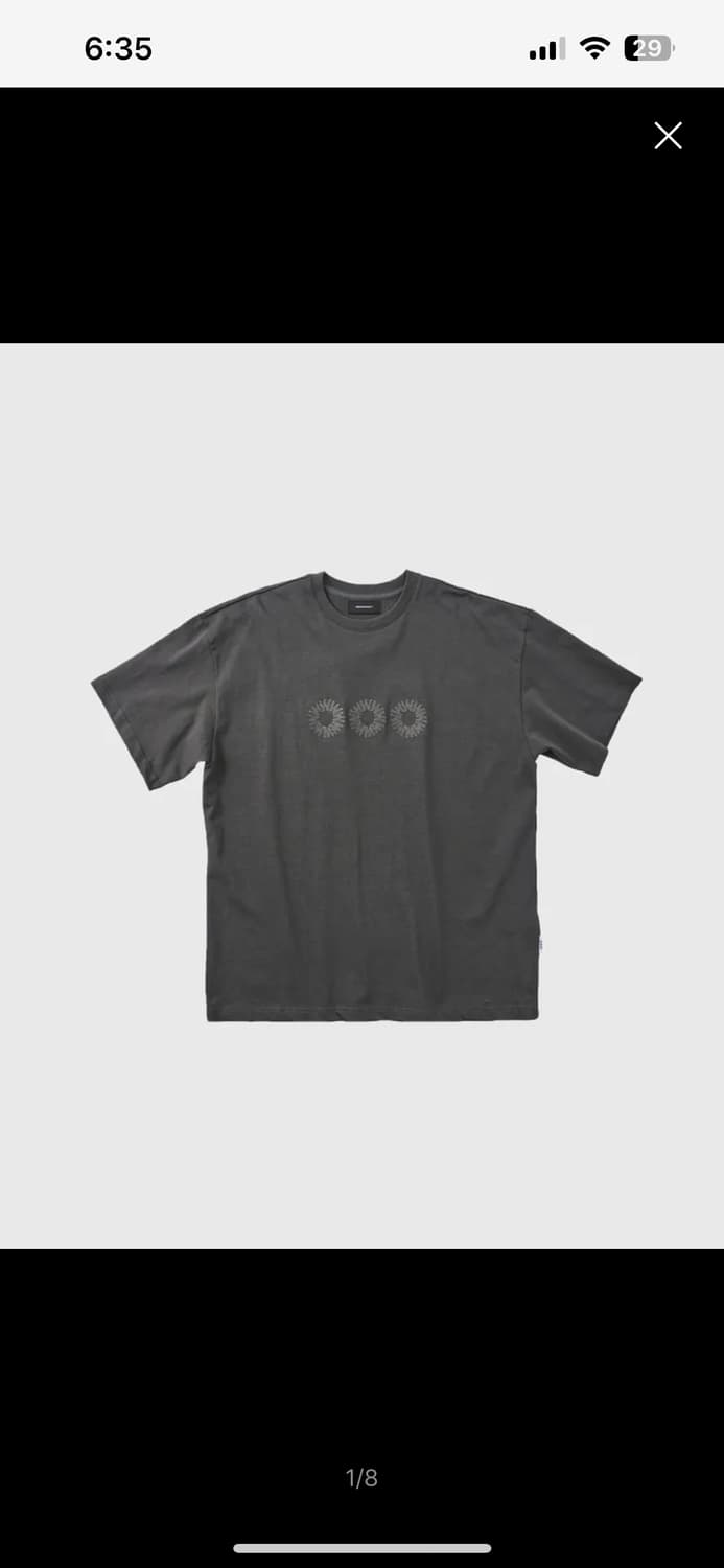 999휴머니티 반팔티 차콜 상품이미지1