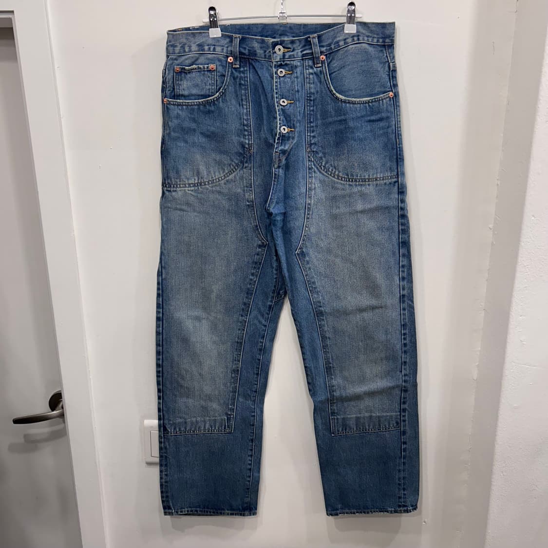 엠비비카 레더와펜 데님 더블니 워크팬츠 상품이미지2