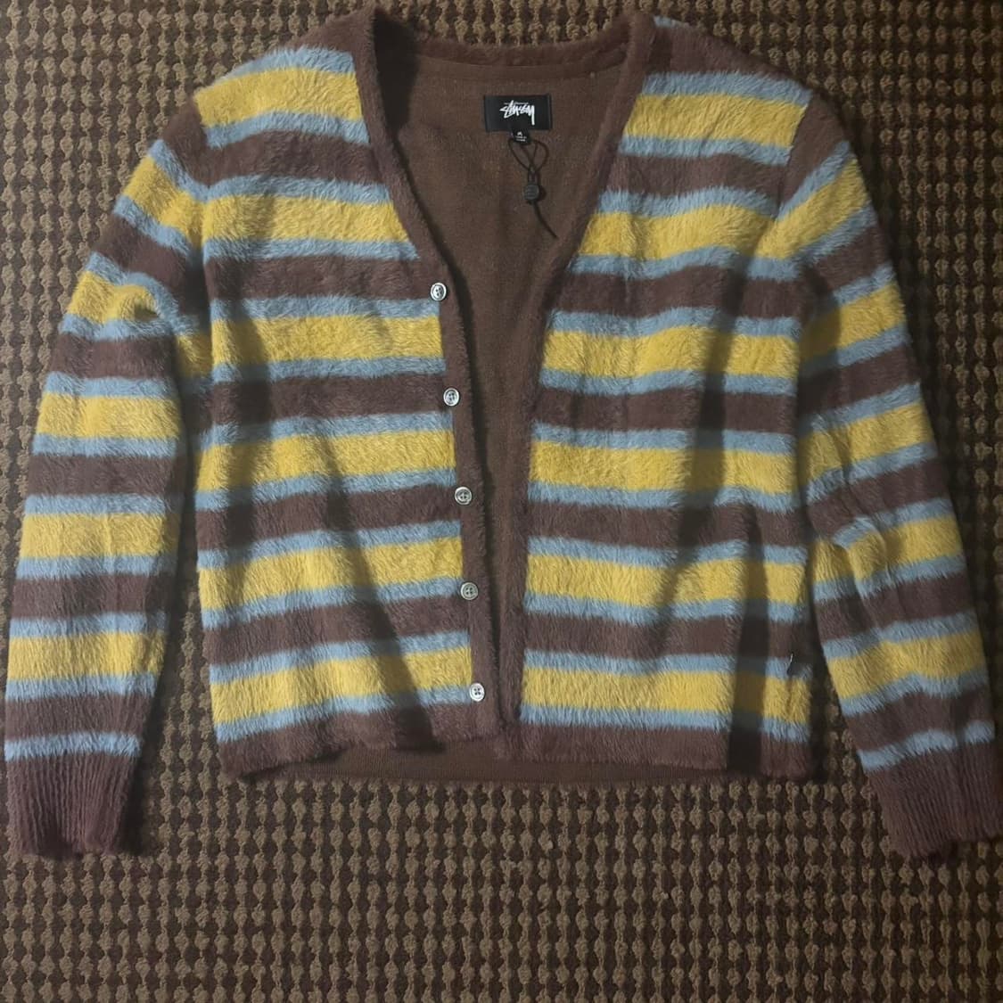 스투시 쉐기 스트라이프 가디건 브라운 상품이미지1