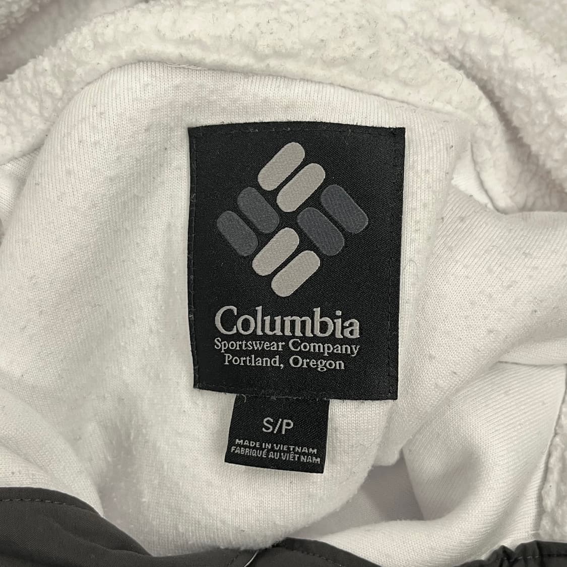 [정품/S] 컬럼비아 흰색 플리스 풀오버 반집업 b18 상품이미지5