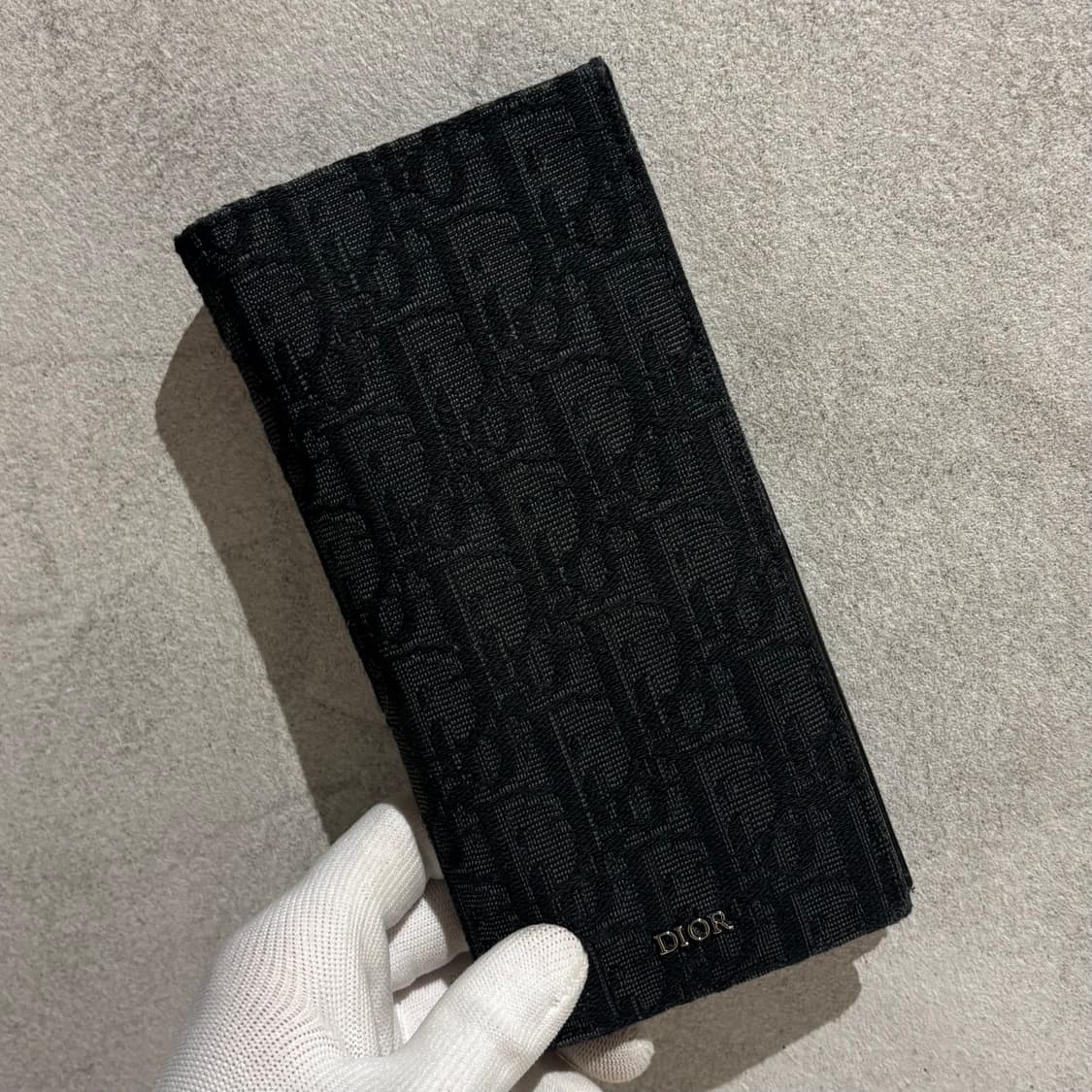 A+ OS사이즈 디올 오블리크 장지갑 블랙 상품이미지1