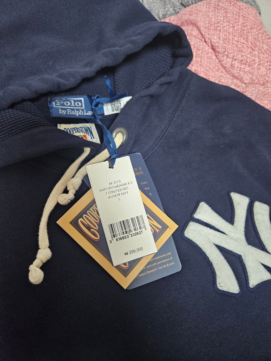 [L사이즈] 폴로 랄프로렌 양키스 플리스 후드 상품이미지2