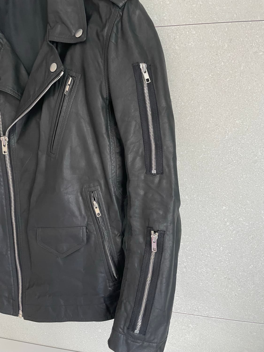 릭오웬스 16ss 스투지 레더 바이커 자켓 상품이미지6