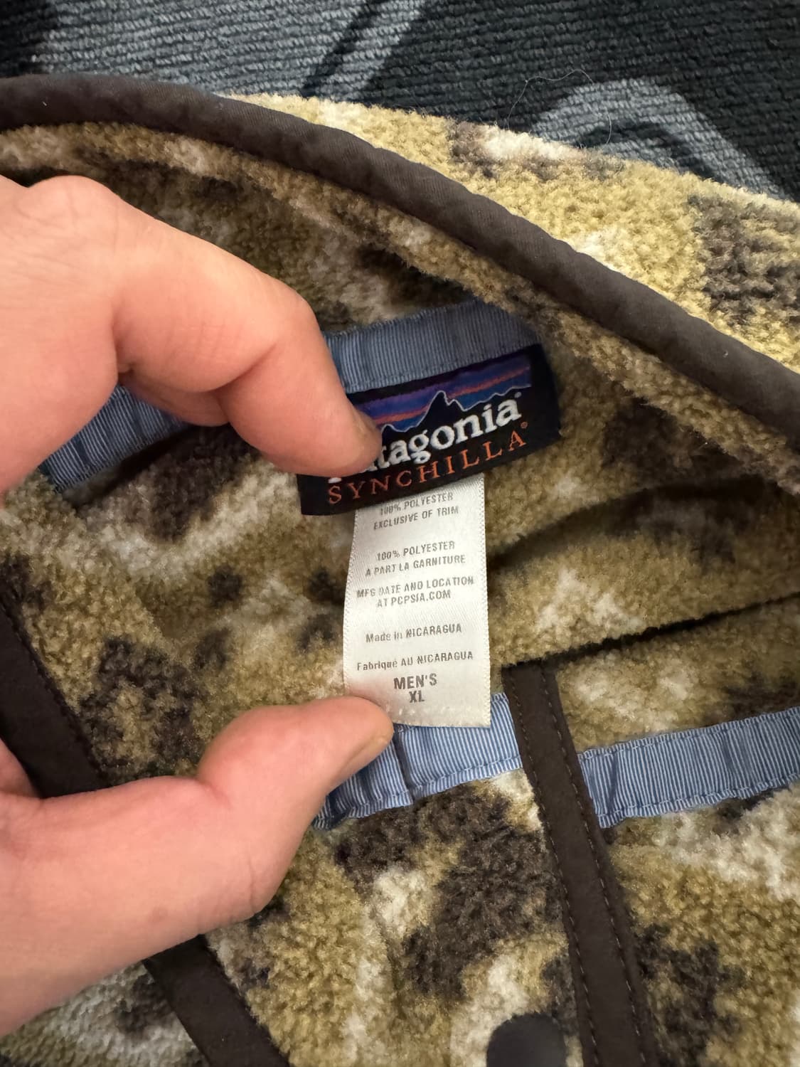 파타고니아 신칠라 스냅 티 풀 오버 브라운 오로라 스노우 플레이크 상품이미지5