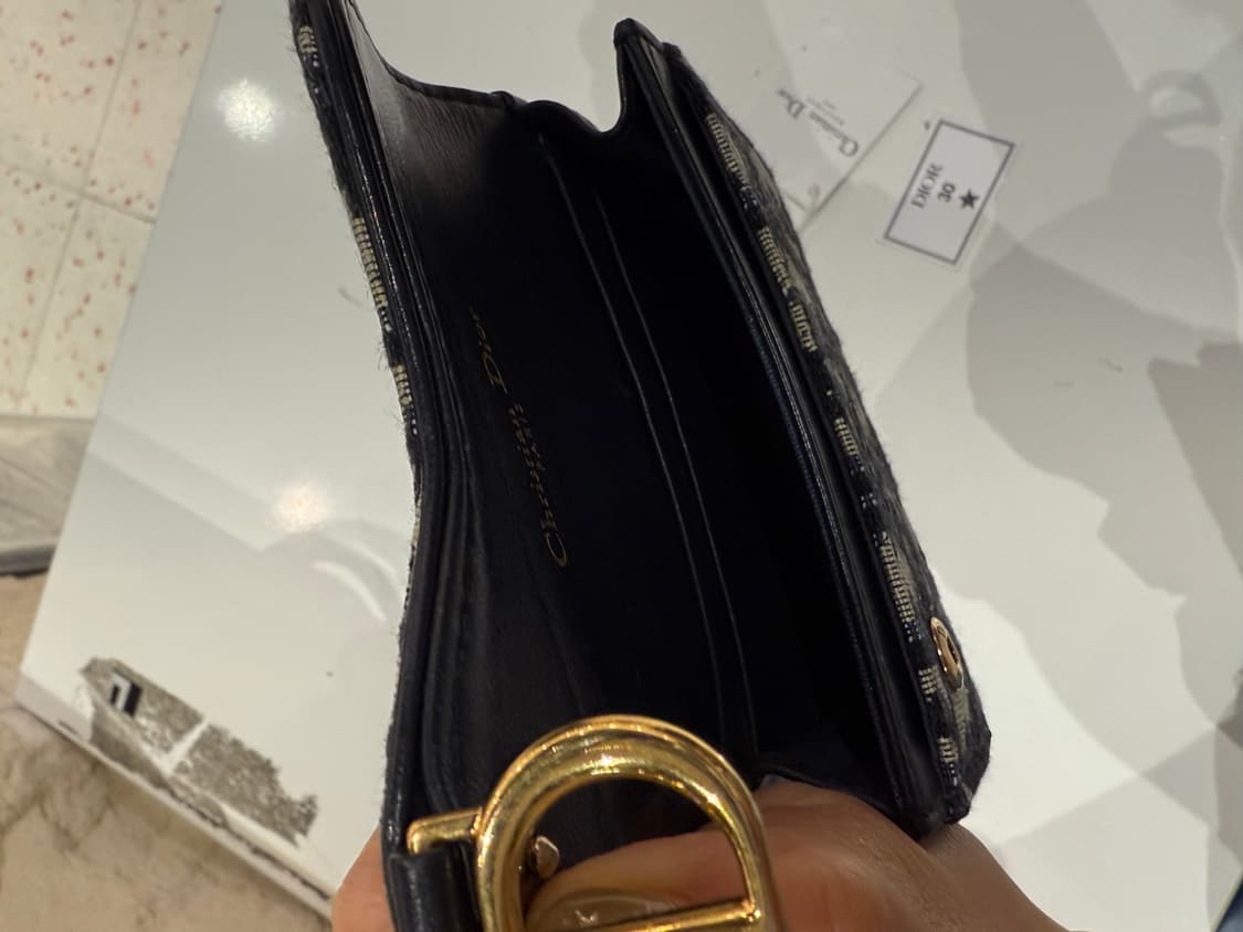 디올 오블리크 새들 플랩 카드지갑 상품이미지3