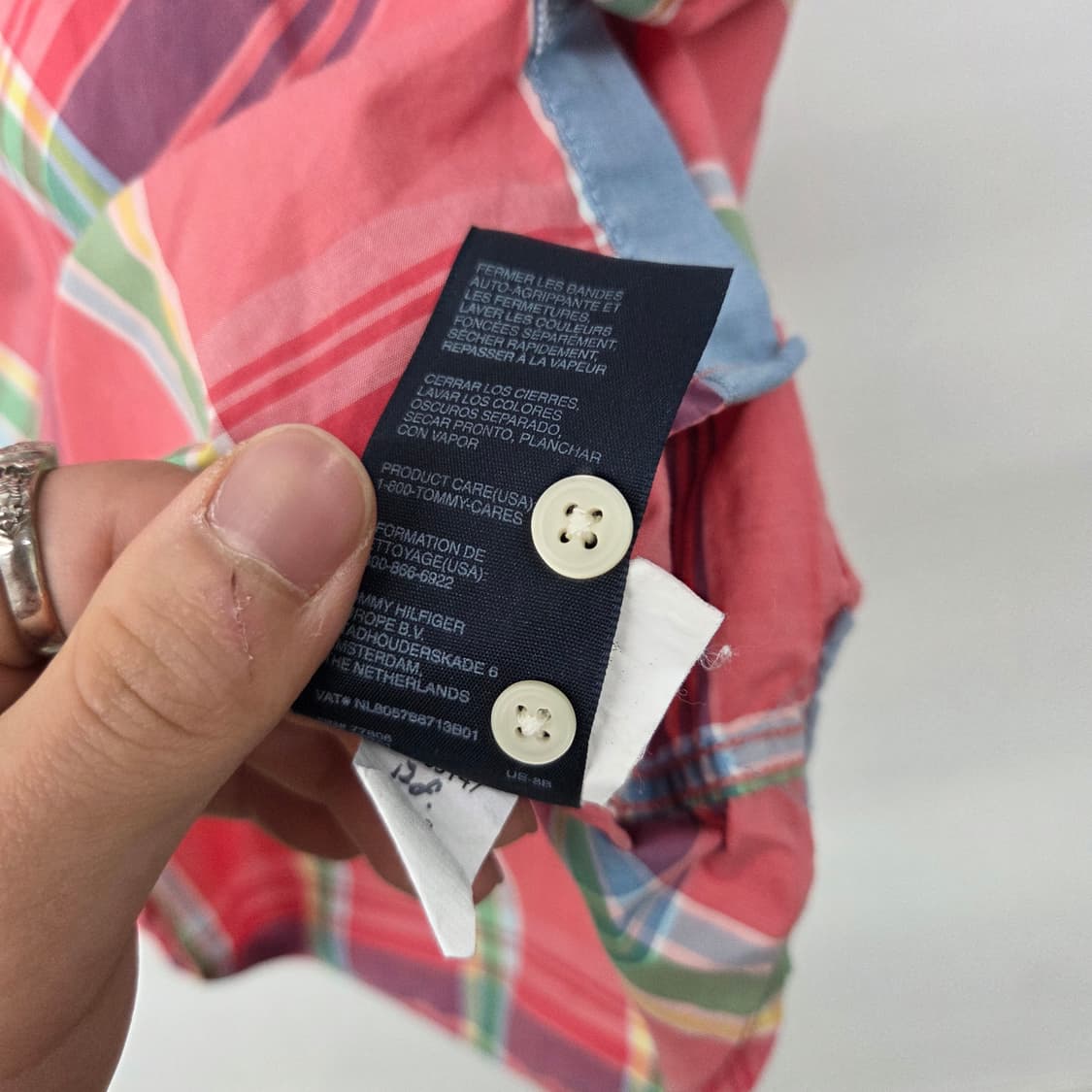 타미힐피거 체크 반팔 셔츠 여m 상품이미지6