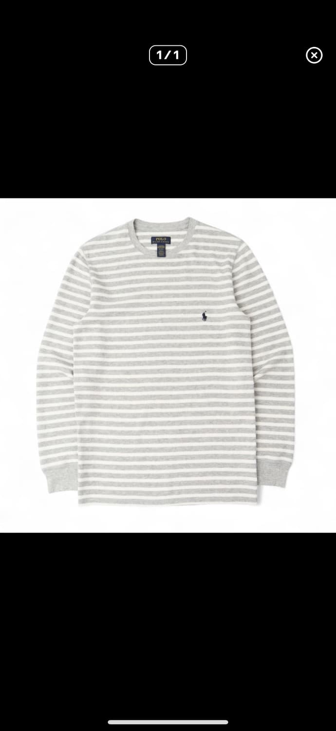 폴로 스트라이프 그레이 와플 상품이미지1