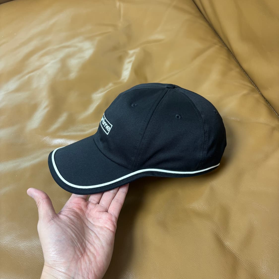 Supreme 슈프림 워시드 블랙 6패널 볼캡 모자 (Black) 상품이미지4