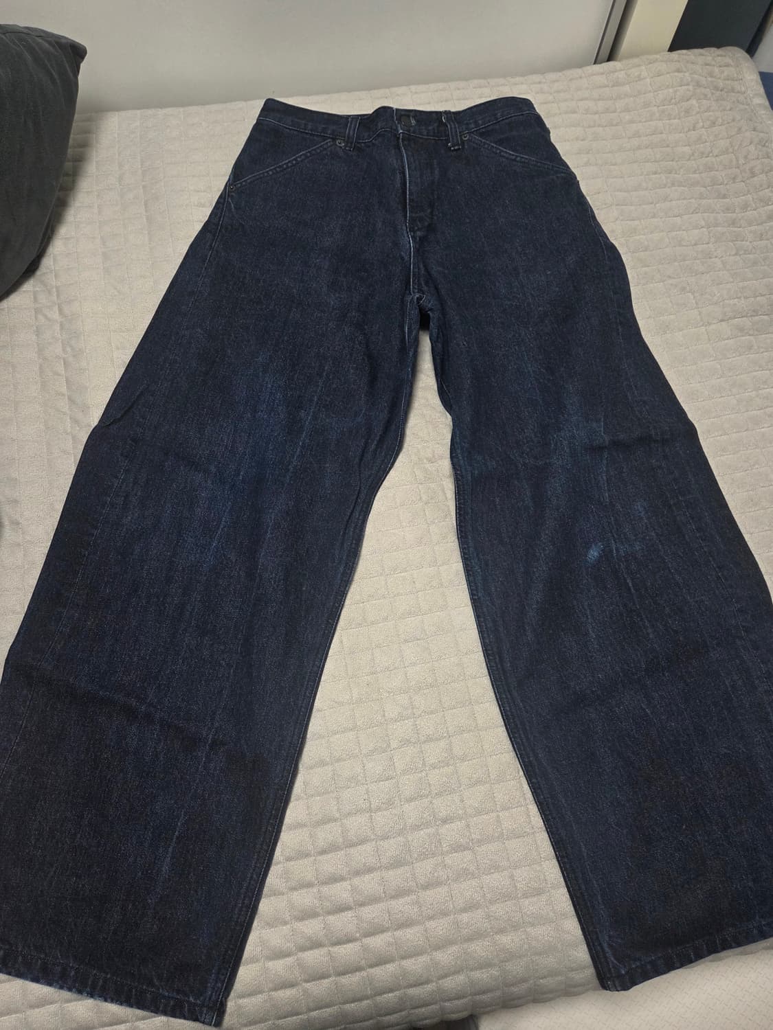 해칭룸 인디고 와이드 커브드 팬츠 상품이미지2