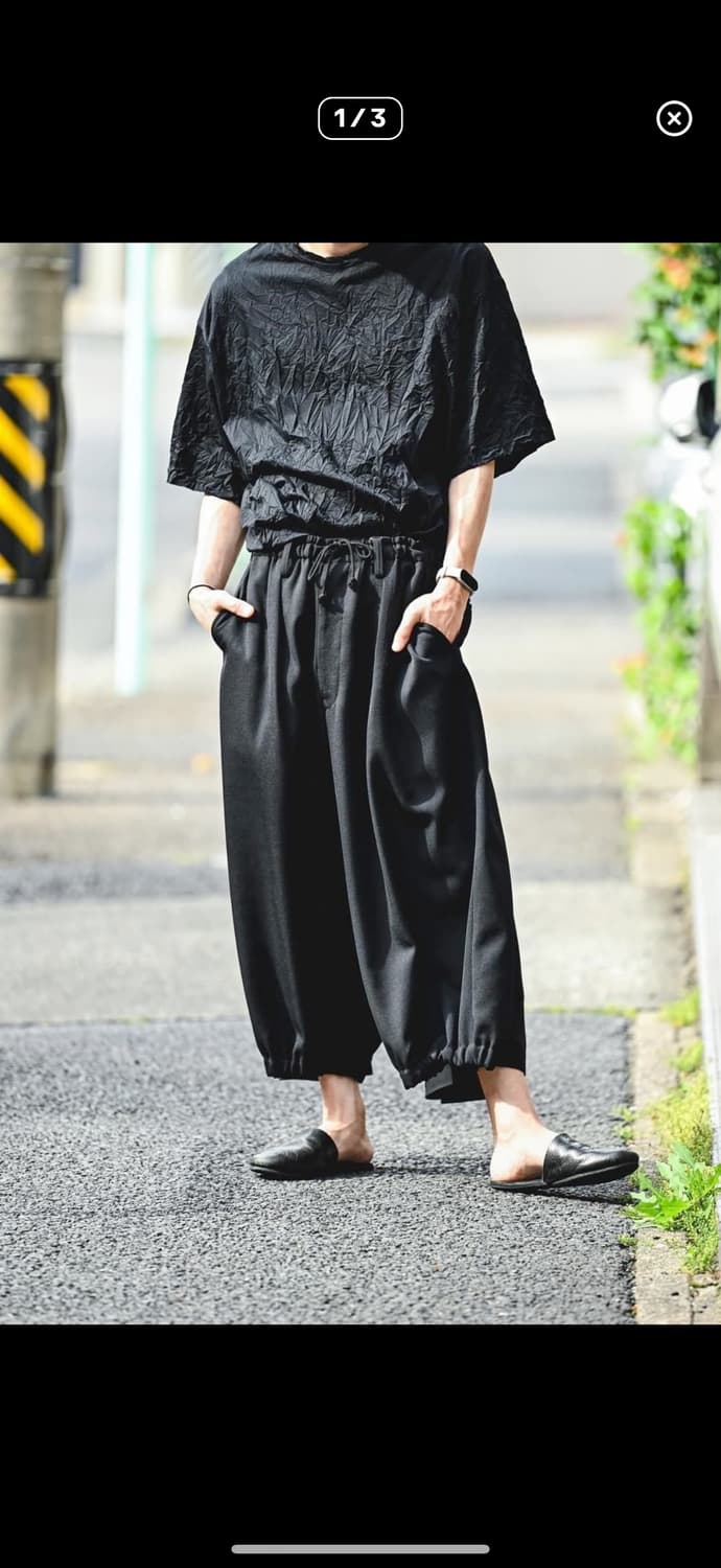 요지야마모토 뿌르옴므 카라스 팬츠 상품이미지1