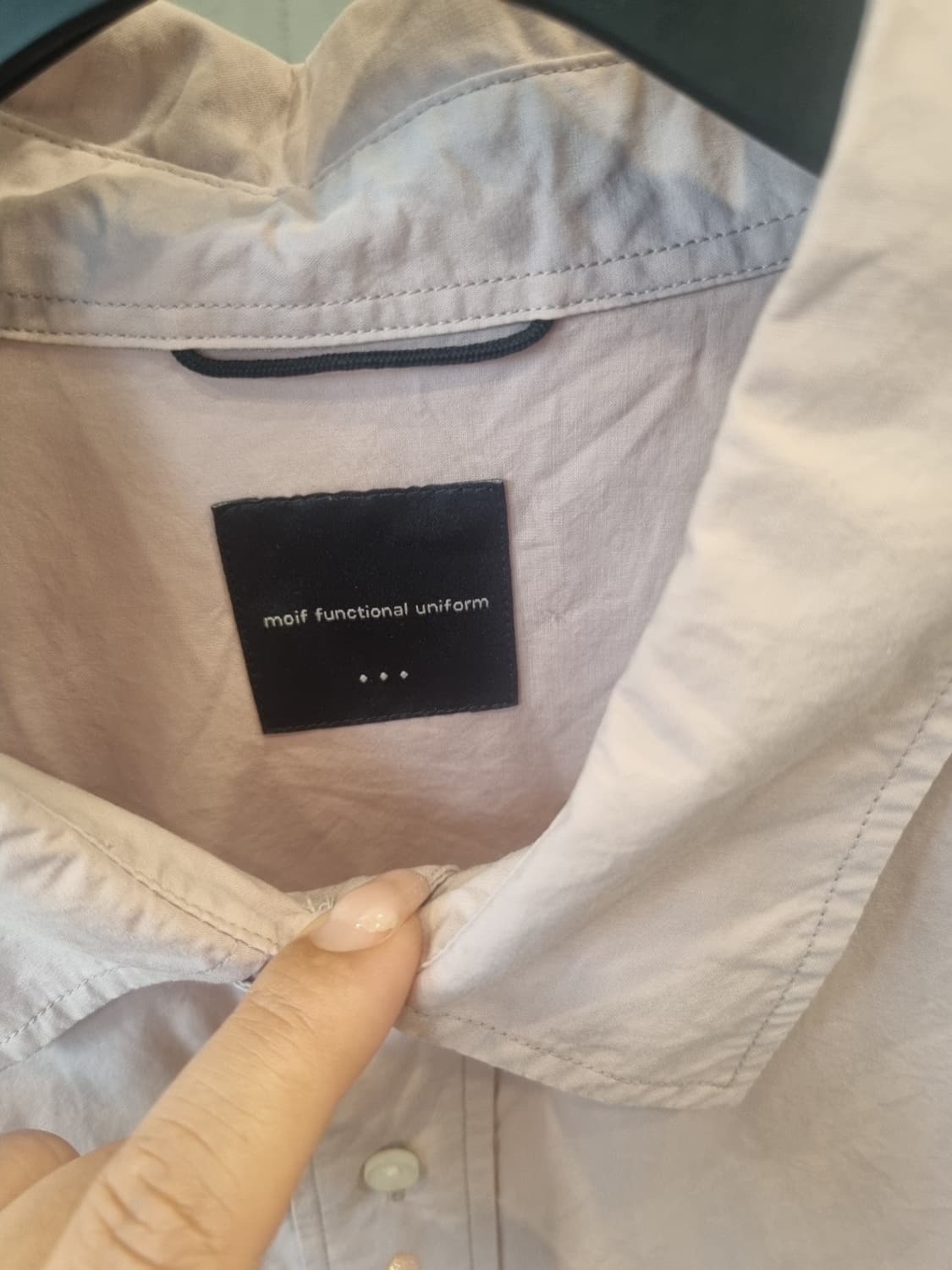 모이프 24ss 유니폼 하프셔츠 3 페일핑크 상품이미지4