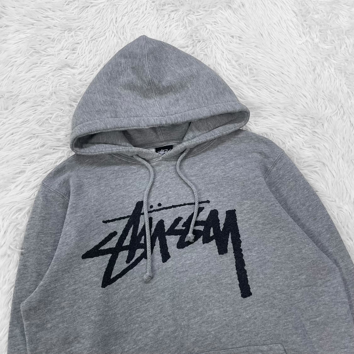 스투시 Stussy 스탁 로고 후드티 그레이 상품이미지3