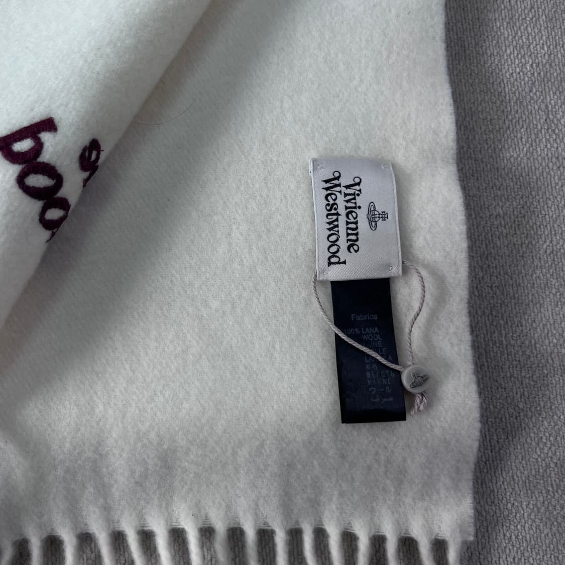 비비안 웨스트우드 자수 램스울 머플러 상품이미지3