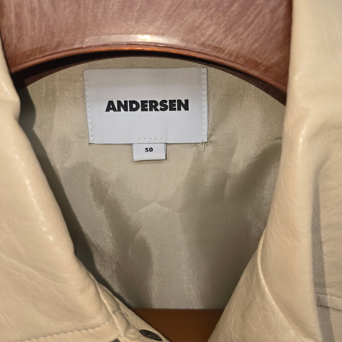 안데르센 에고 레더 자켓 베이지색 상품이미지2