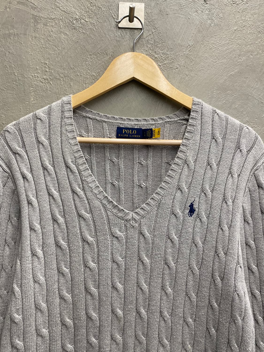 [L] Polo Ralph Lauren 폴로 랄프로렌 브이넥 케이블니트 상품이미지2
