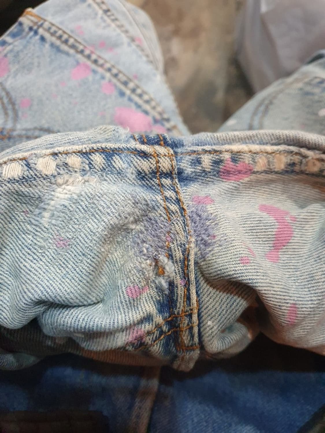 리바이스 90s 501 usa 페인팅 리메이크 데님팬츠

 상품이미지6