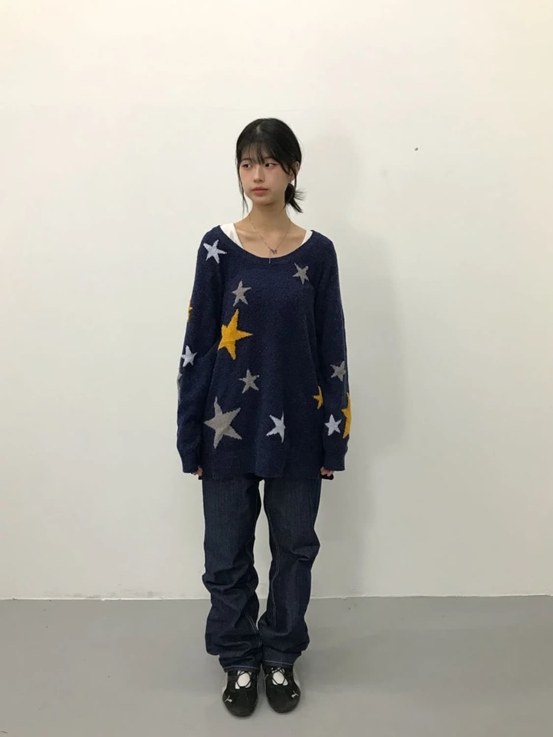 n'Or Star Pattern Knit Sweater 상품이미지1