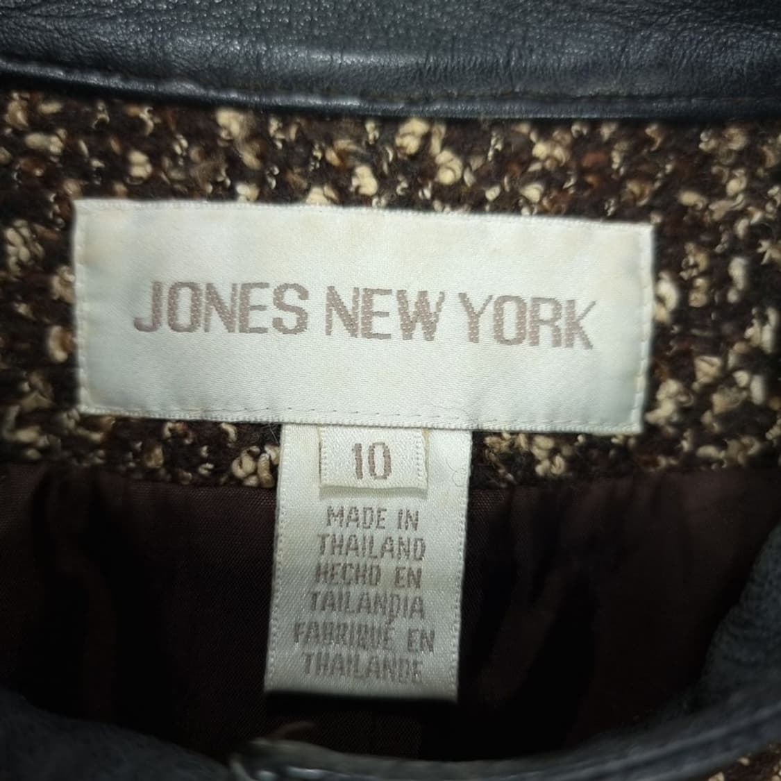 [존스뉴욕] 울 블랜디드 양가죽 트리밍 빈티지 울 집업 자켓 M20011 상품이미지8