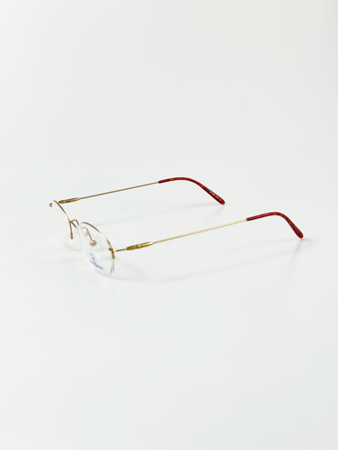 90s GIANNI FERRARA 오벌 반무테 빈티지 안경 상품이미지3