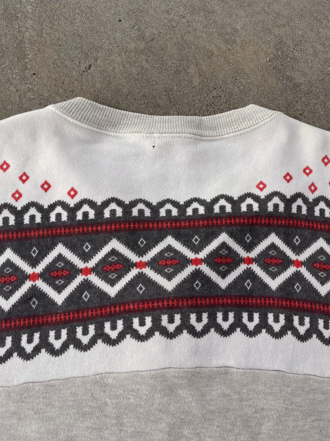 60s USA 빈티지 복각 스노우 패턴 집업 스웻셔츠 상품이미지8