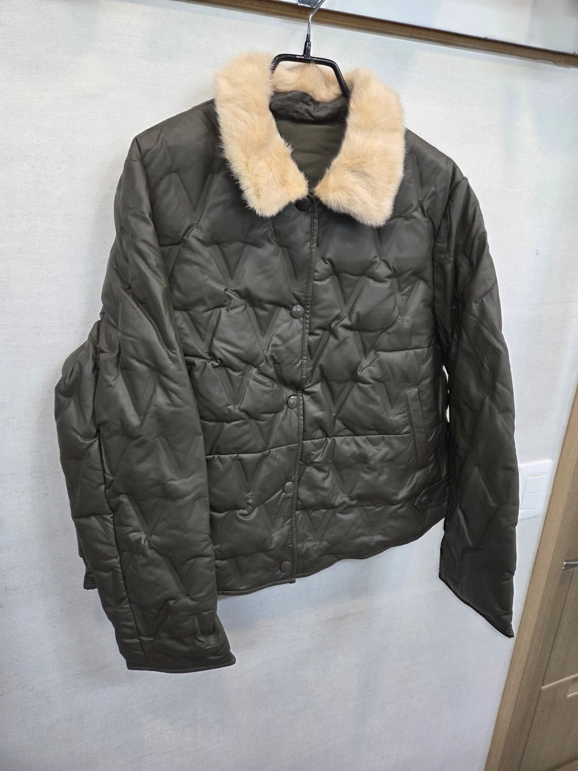 Dejanu 천연밍크 퍼 카라 레더 덕다운 퀄팅 자켓 88 상품이미지5