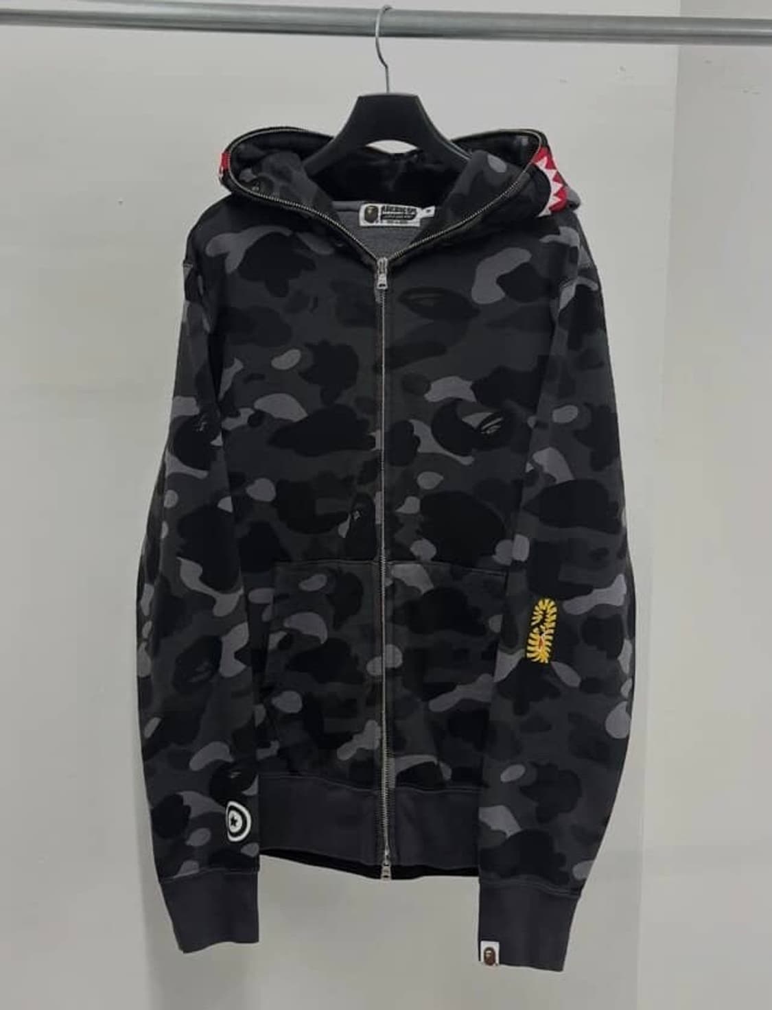 베이프 ponr 흑계 샤크 후드집업 M 상품이미지5