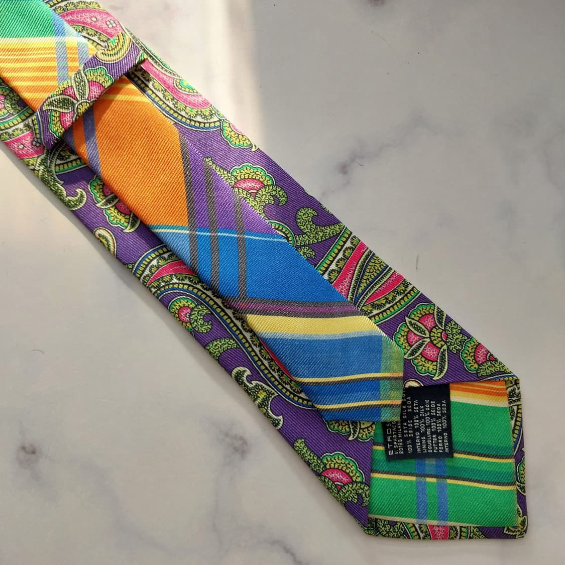 에트로 실크 퍼플 페이즐리 넥타이 8.6cm A+등급 K1534
 상품이미지8